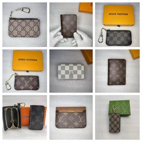 Estuche de tarjeta Louis Vuitton/Gucci  