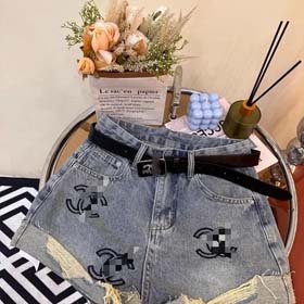 Pantalones cortos de Chanel vaquero - 0895  