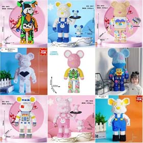 Juguete oso violento pequeña partícula ensamblada niña educativa adulto-2386  