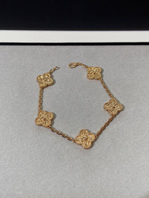 Van Cleef & Arpels Lava Oro Cuatro Hojas Trípol Cinco Flores-3698  