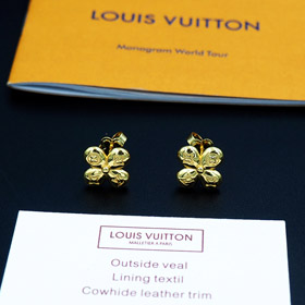 Louis Vuitton LV pendientes florales sólidos-3821  