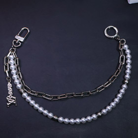 Louis Vuitton LV perla metal barra bolso cadena de cintura colgante-3857  