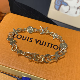 Louis Vuitton LV letras de metal y pulsera floral-4057  