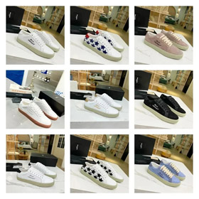 SAINT LAURENT YSL camuflaje estrella pegatina bordado elegante simple zapatos deportivos de alta-291  