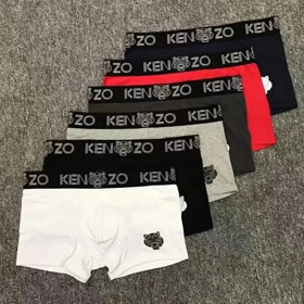 KENZO Moda grande logotipo bordado tigre cabeza pantalones cortos Boxer ropa interior 2PCS-2406  