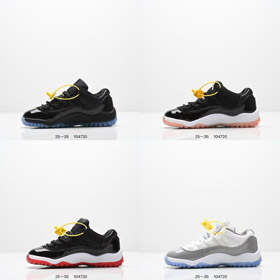 Zapatos de baloncesto para niños Jordan Air Jordan 11 Low Bred-4148  