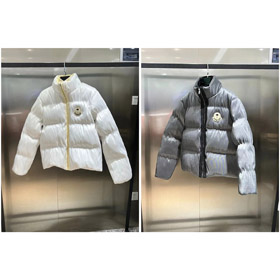 MONCLER GENIUS x Palm Angels modelo conjunto maya serie color sólido manga larga sin capucha cuello de soporte corto abajo chaqueta-4275  