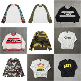 Corteiz carta impresión varias sudadera casual-4489  