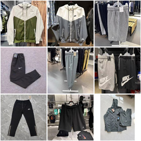 Nike Slim a prueba de viento y transpirable chaqueta casual y pantalones-4765  
