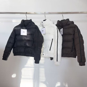 ALO Chaqueta gruesa y caliente con capucha de cinta tejida-4900  