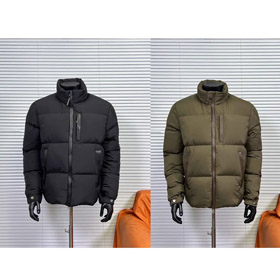 Moncler cuero con cremallera abajo con capucha oculta-5055  