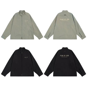 ESSENTIALS Nueva chaqueta flocada de ajuste suelto-5065  