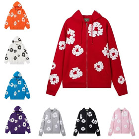 Denim Tears elegante y versátil sudadera con capucha con cremallera-5143  