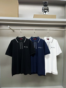 Gucci pique algodón transpirable y versátil camiseta de manga corta-5461  