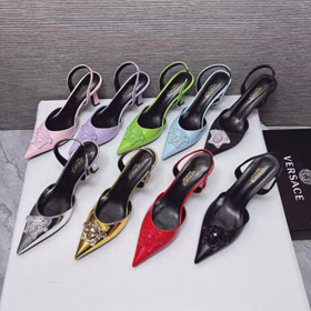 Versace nuevo tacón estileto sandalias de pie abierto-5726  