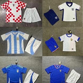 2024-2025 Equipo Nacional Europeo Camiseta de fútbol infantil Set-1212