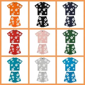 DENIM LAGRIMAS camiseta camiseta pantalones cortos-1230