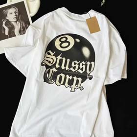 Negro 8 letra camiseta-1295