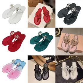 Tory Bury Nuevo diamante fondo plano zapatillas de las mujeres ins de moda playa tanga pie remache s
