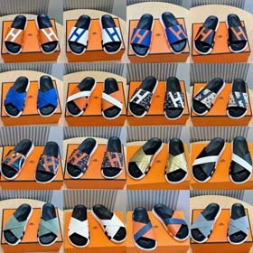 Hermes verano lujo cuero chanclas Baita sandalias-2334