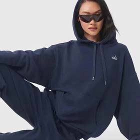 ALO sudadera deportes con capucha de las mujeres del mismo estilo de manga larga corriendo fitness s
