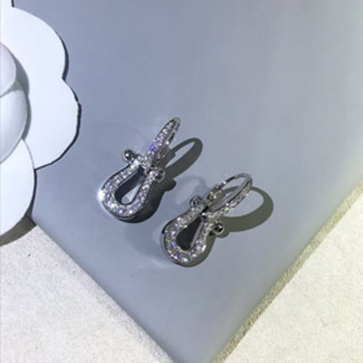 Pendientes de herradura de diamante Feidan-3526