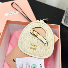MIIUMIU carta de cuero bordado bolso colgando ornamentos-3554