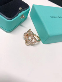 Tiffany envolver hueco cinta diamante anillo-3683
