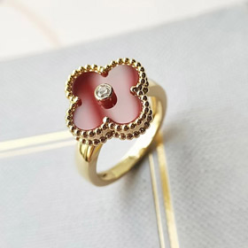 Van Cleef & Arpels clásico anillo de ágata roja anillo-3692