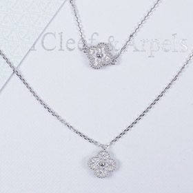 Van Cleef & Arpels diamante completo de cuatro hojas collar de trébol pulsera-3696  