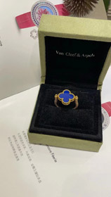 Van Cleef & Arpels zafiro ágata x oro láser trepelo anillo reversible-3730