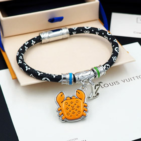 Louis Vuitton LV perlas coloridas y cangrejo decoración pulsera-3798