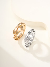 Bulgari versión estrecha anillo de serpiente sin diamantes-3843