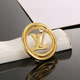 Louis Vuitton LV carta redonda broche de metal-3912