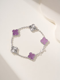Van Cleef & Arpels violeta flor patrón pulsera-3930