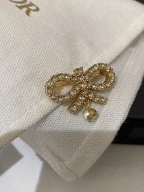 Dior completo diamante arco colgante cuentas broche-3954