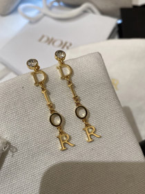 Dior diamante larga carta pendientes-3956