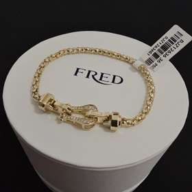Feiden pulsera de hebilla de herradura de diamante de diamante completo-3997