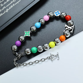 Louis Vuitton LV ajustable langosta cierre embellecido letra flor pulsera-4003