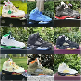 Jordan Air Jordan 5 antideslizante zapatos de baloncesto retro de alta parte superior-2874