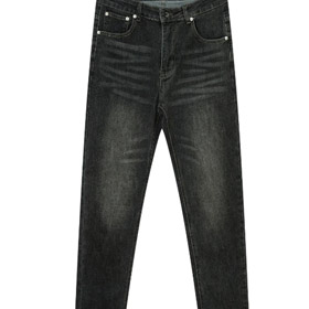 Isla de piedra alta estiramiento lavado bolsillo bordado insignia jeans-2878