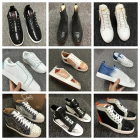 Christian Louboutin ligero, antideslizante, aumento de la altura zapatillas de deporte de cuero bril