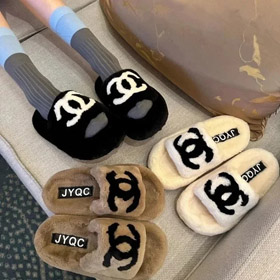 Chanel ante bordado letras antideslizantes y desgaste chanclas-2938