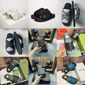 DIOR Alpha Oblique impresión plana deslizante anti-desgaste chanclas-2944