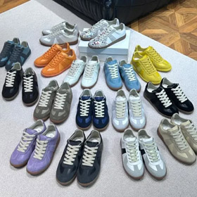 Maison Margiela calfskin réplica retro zapatillas de deporte de alto-2962